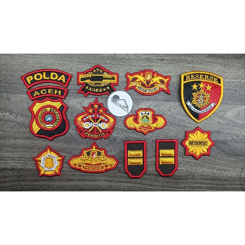 Atribut Polri Reserse Satu set