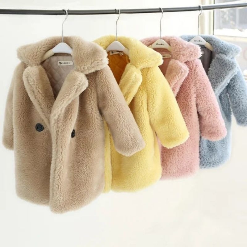 jaket anak unisex bulu sherpa/jaket anak