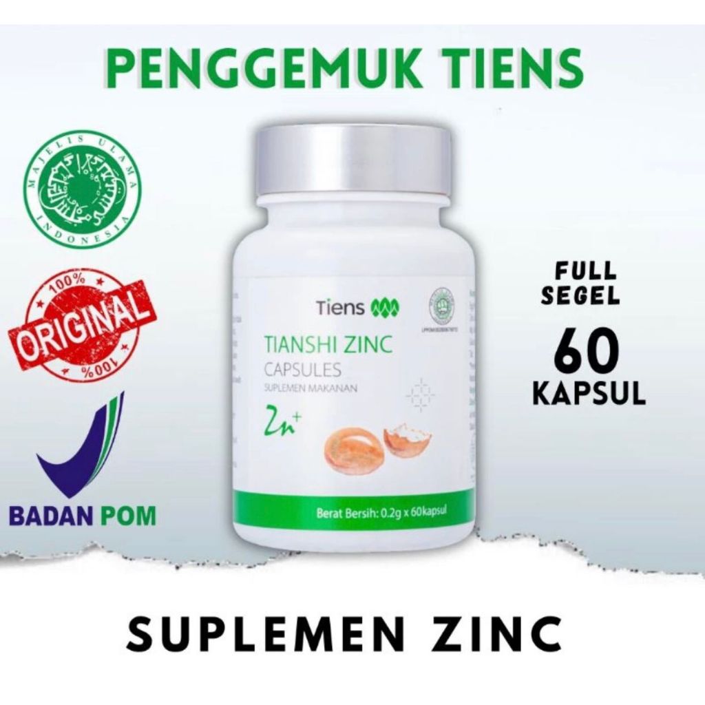 Tianshi Zinc Capsules Penambah Berat Badan dan Nafsu Makan Anak Multivitamin Zinc Peninggi Penggemuk