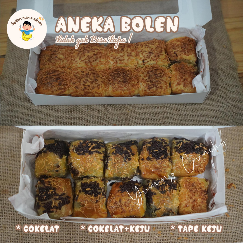 

Bolen Pisang Cokelat keju/Bolen Tape/Bolen Renyah Enak Murah