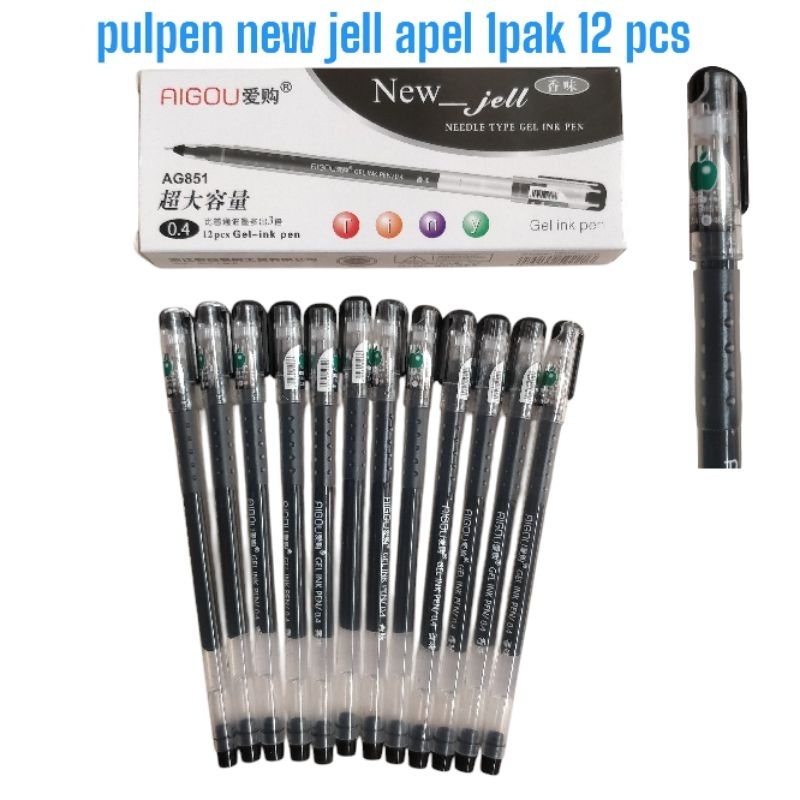 

pulpen gel 0.4 mm aigo / pulpen gel new jell / pulpen aigo zuixua 1 pak 12 pcs