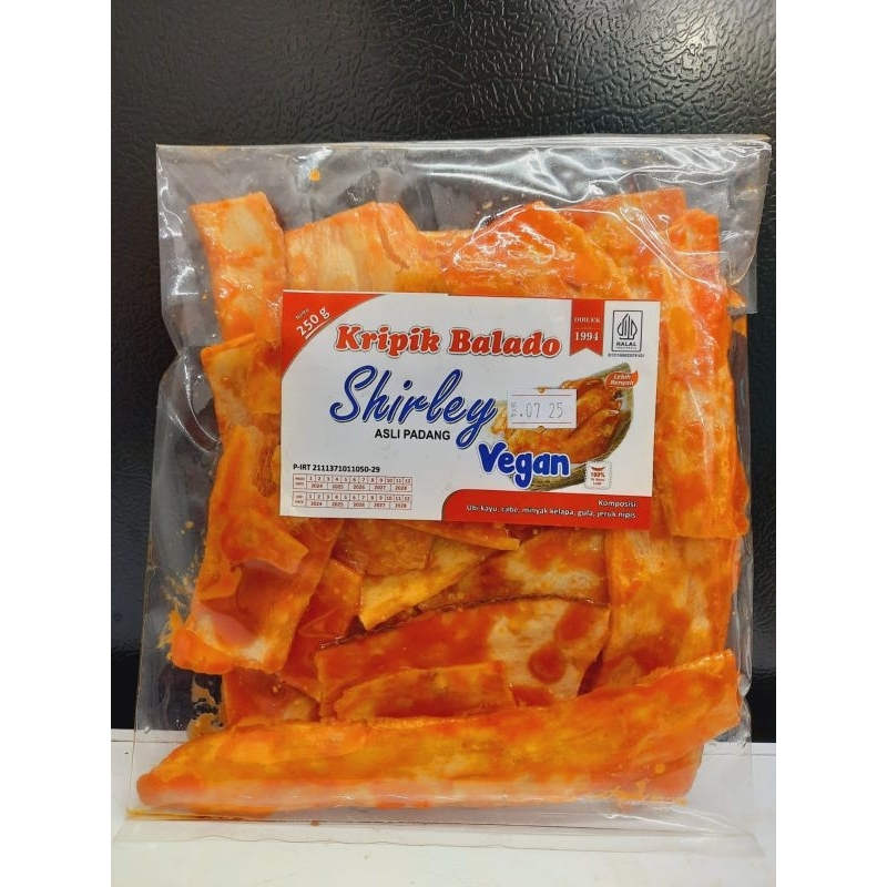 

keripik balado Vegan shirley sanjay asli padang 250g (vegetarian)