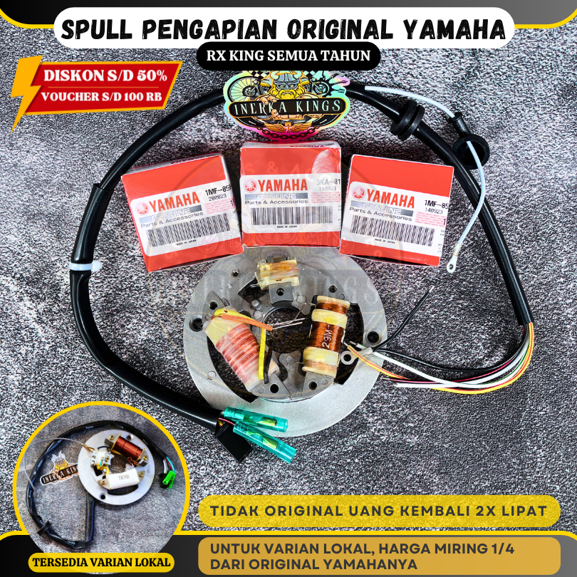 Spull CDI Pengapian SET Pulser Lampu Jalan Rx King RXK RXS Original 1MF-85520-V0 3KA-81313-00 1MF-85