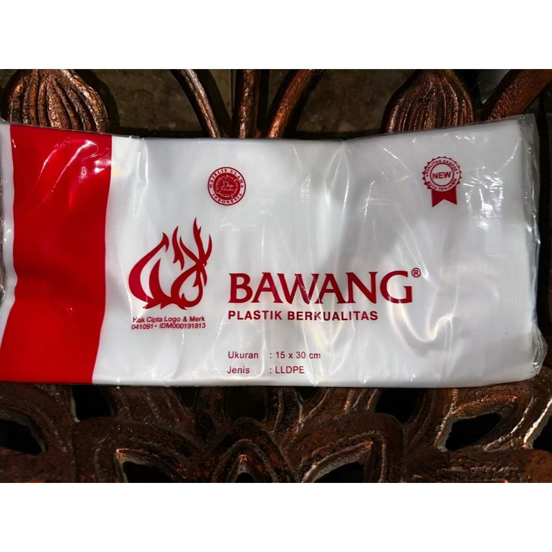 PLASTIK PE MERK BAWANG TEBAL 0,3 UK 10x20 1/4kg, 12x25 1/2kg, 15x30 1kg, 17x35 1 1/2kg, 20x35 2kg, 2