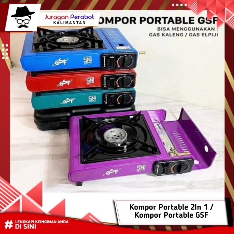 Kompor Gas Portable 2in1 Omicko / Kompor Gas Portable 2 in 1 Gas Kaleng / Kompor Portable SNI