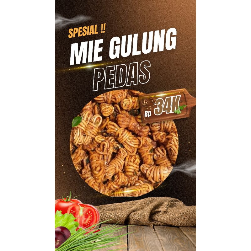 

mie gulung pedas daun jeruk isi 500gr