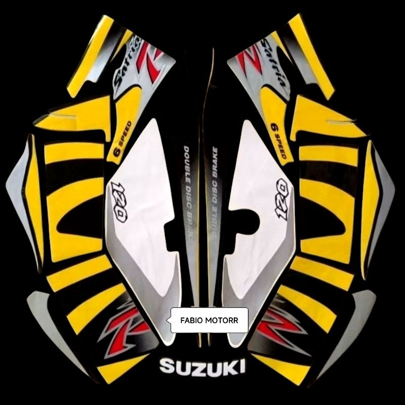 striping striker Satria lumba kuning hitam 2002