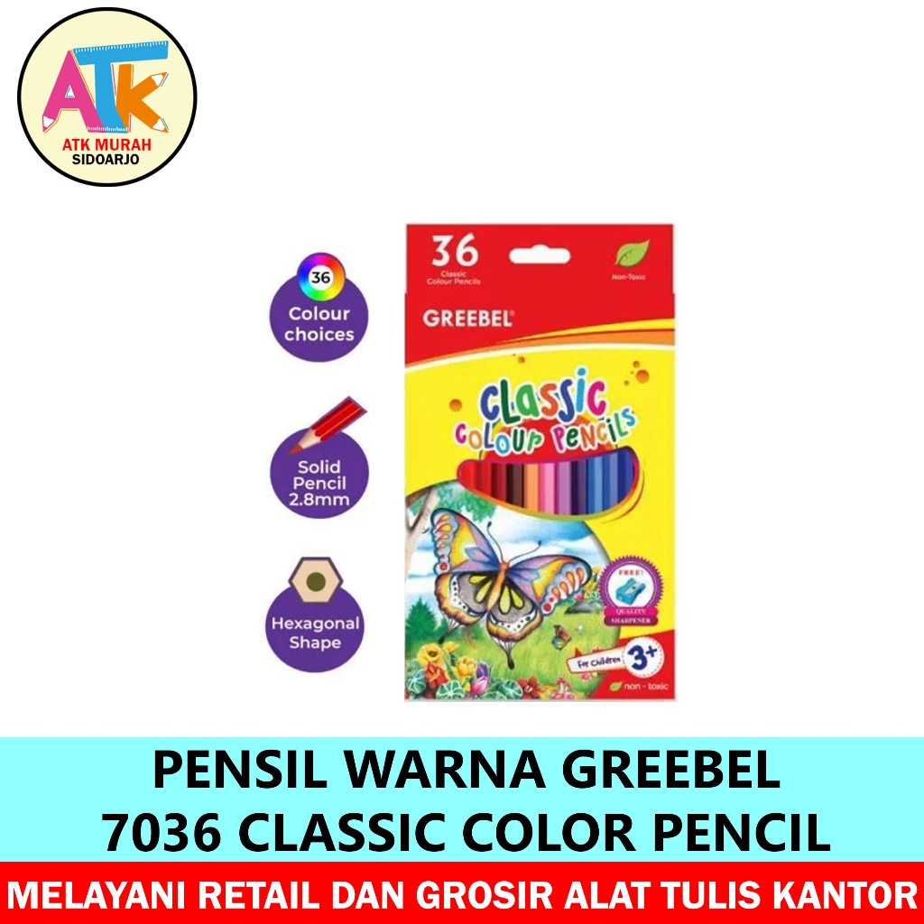 

PENSIL WARNA GREEBEL 7036 CLASSIC COLOR PENCIL