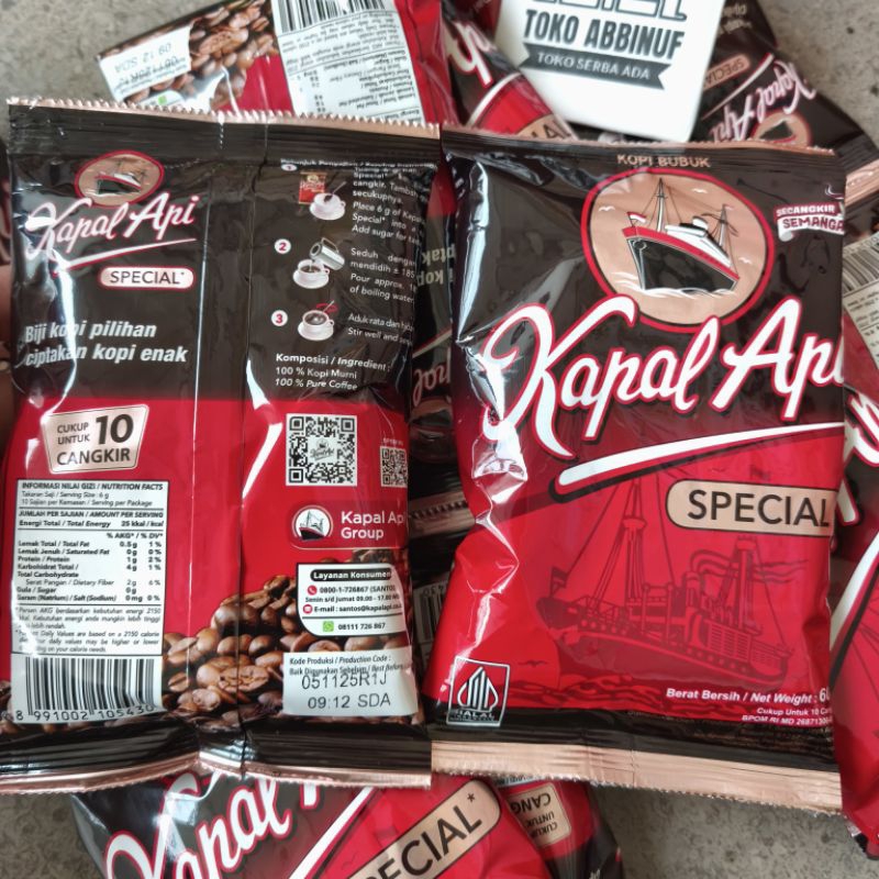 

1 PCS - KAPAL API SPESIAL 60g KOPI BUBUK