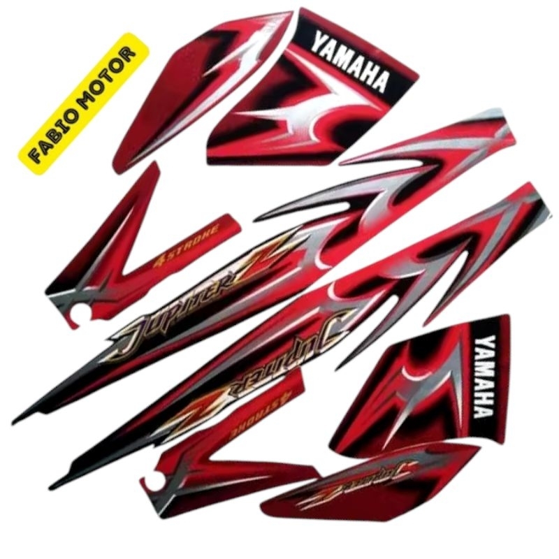 stiker striping yamaha jupiter z 2006 hitam merah