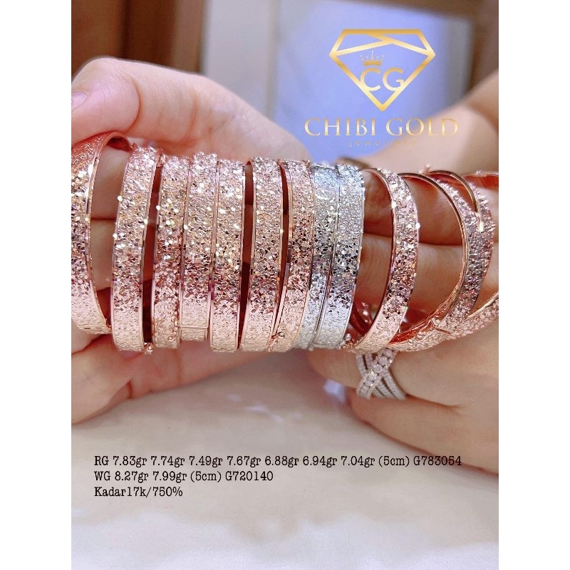 CHIBI GOLD JAWELLERY - Gelang disco 750 kadar 17K - Chibi gold