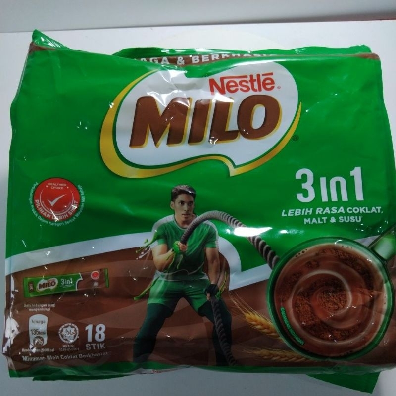 

NESTLE Milo 3 in 1 Activ-Go Malaysia original isi 18 Stik