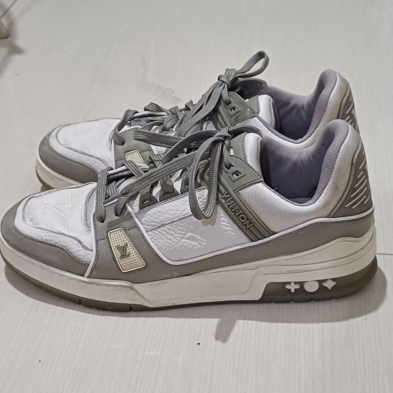 Louis Vuitton Sneakers LV Trainer Line Sneakers VL1210 Grey White Size 42 Used 57671