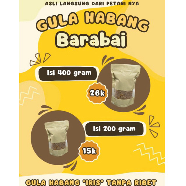 

Gula Habang/Aren Iris/potong Asli Barabai