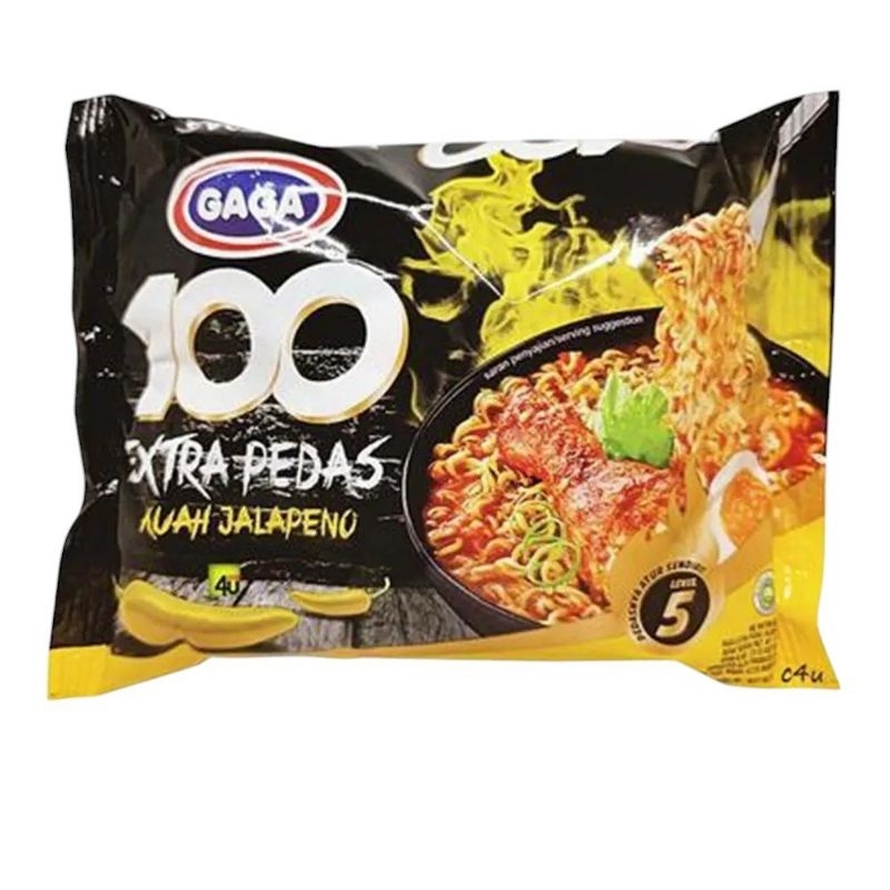 

Gaga Mie Instan 100 Extra Pedas Kuah Goreng Jalapeno