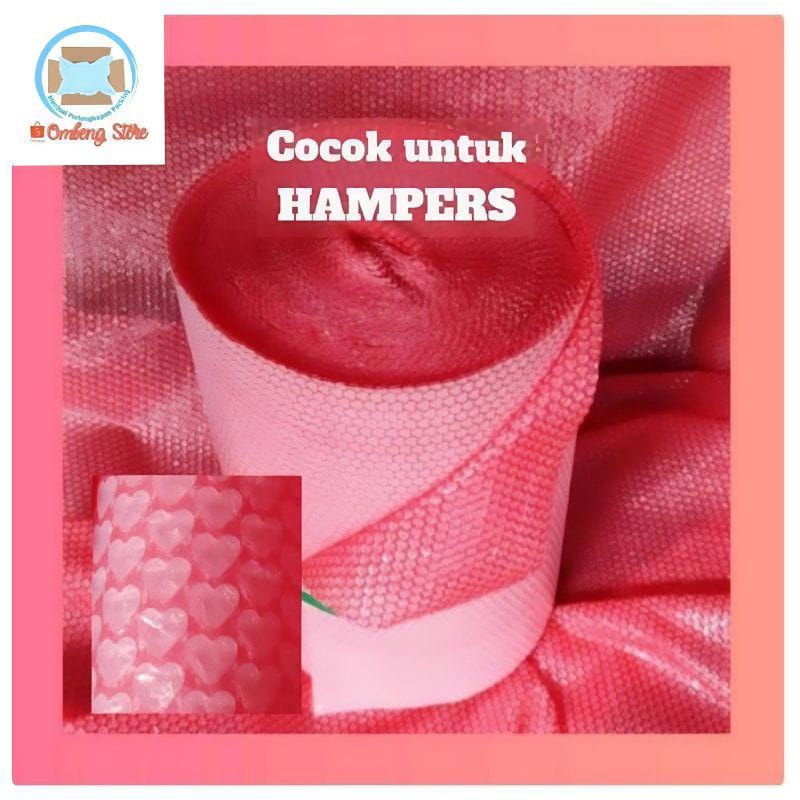 

BUBBLE WRAP LOVE PINK HAPPY SUPER TEBAL (LEBAR 30CM X PERMETER)