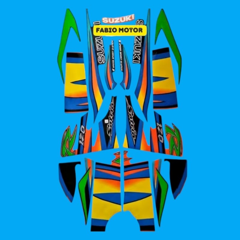 striping satria lumba hitam orange bisa dipernis