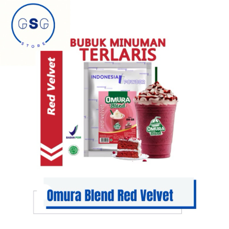 

Omura Blend Rasa Red Velvet 500gr / Bubuk Minuman / Powder Minuman / Bubuk Minuman Terlaris / Bubuk Minuman Boba