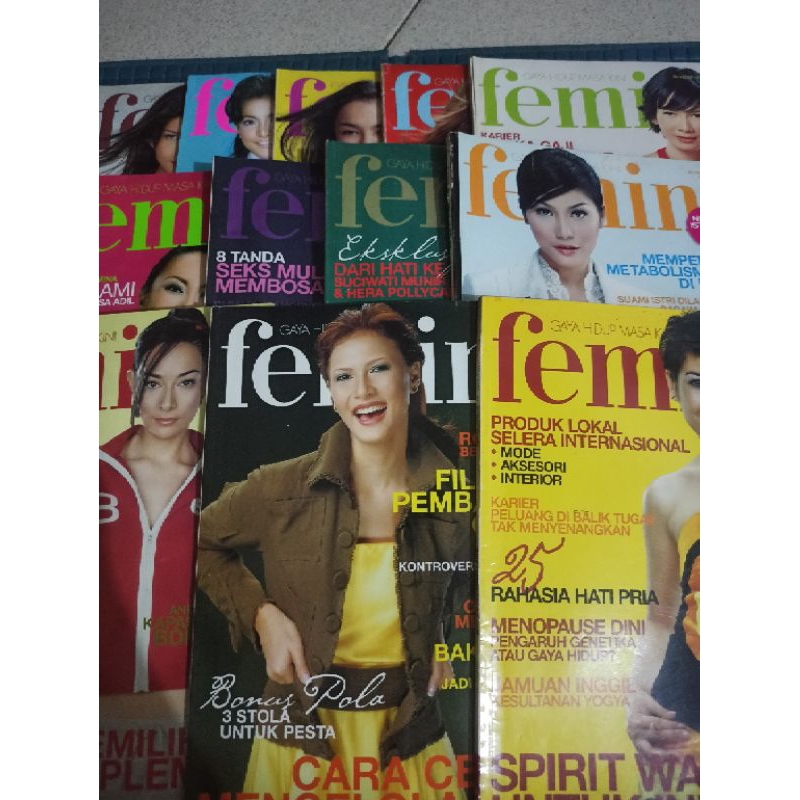 Majalah femina 2002 | Femina 2003 | Femina 2004 | dst, dijual satuan, bebas pilih