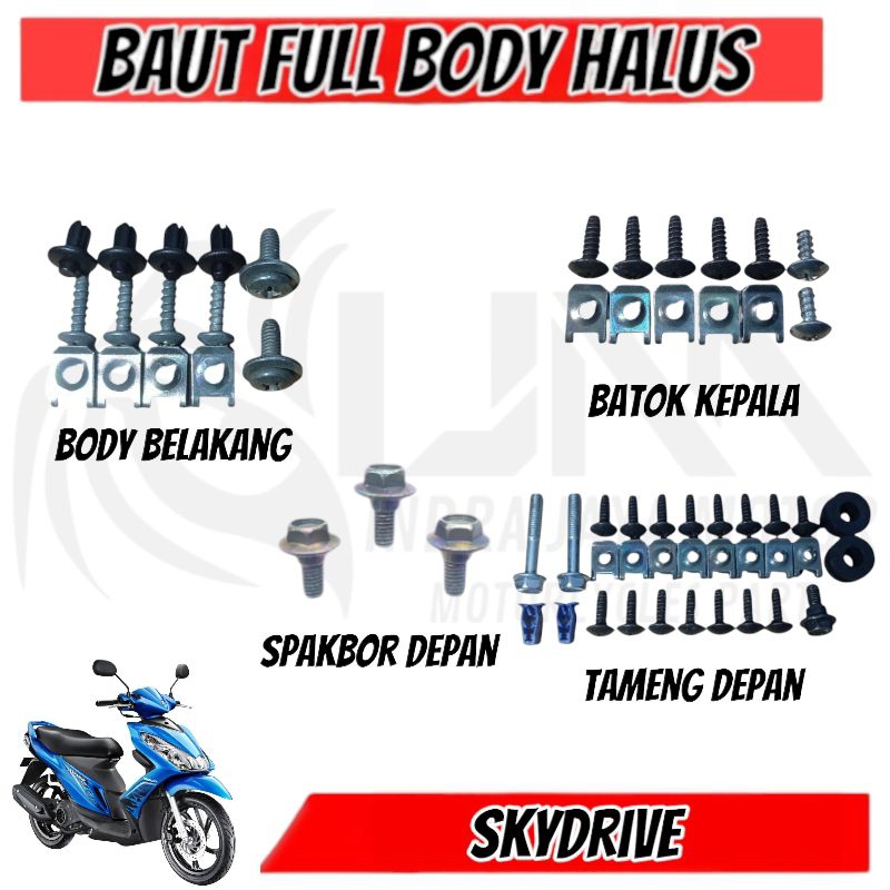 Baut Full Body halus Skydrive / Baut Fullset Body halus Suzuki Skydrive