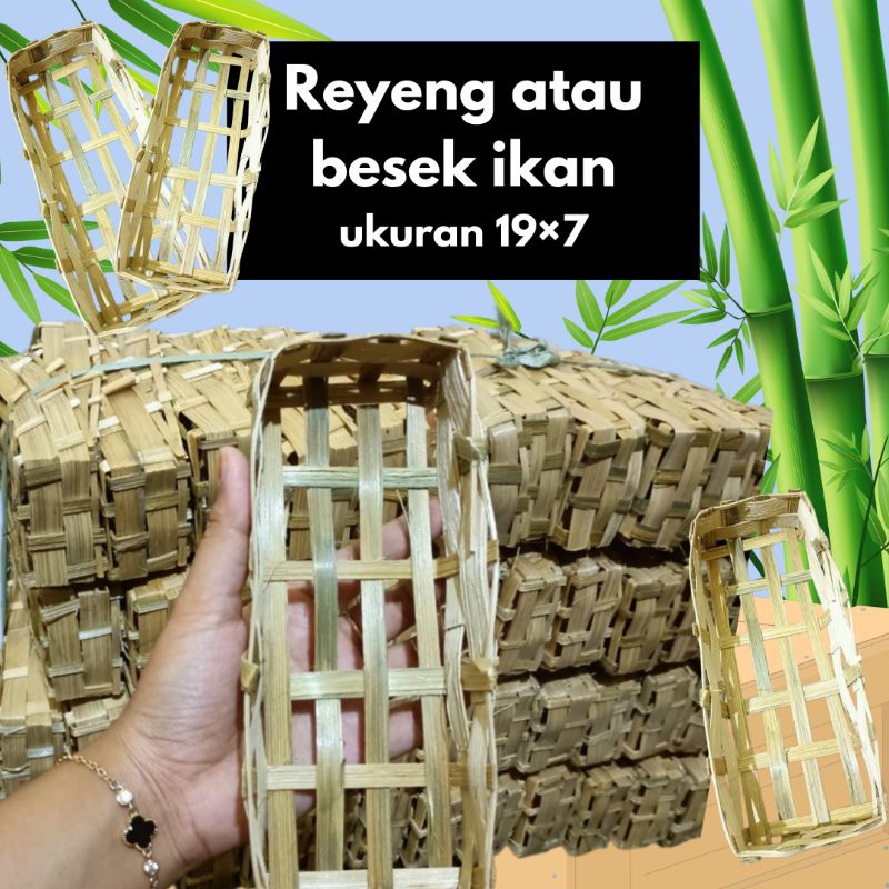 (100pcs) Reyeng/Besek Ikan Ukuran 19x7, untuk ikan pindang/tongkol sesuai kebutuhan.