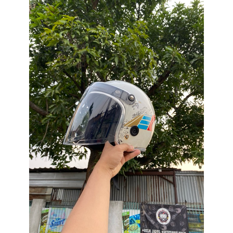 Helm vigano kiwi jadul restorasi