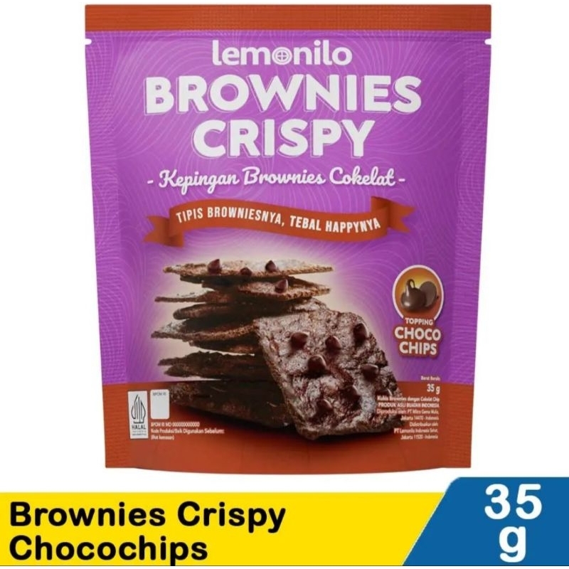 

Lemonilo Brownies Crispy Kepingan Choco Chips 35g