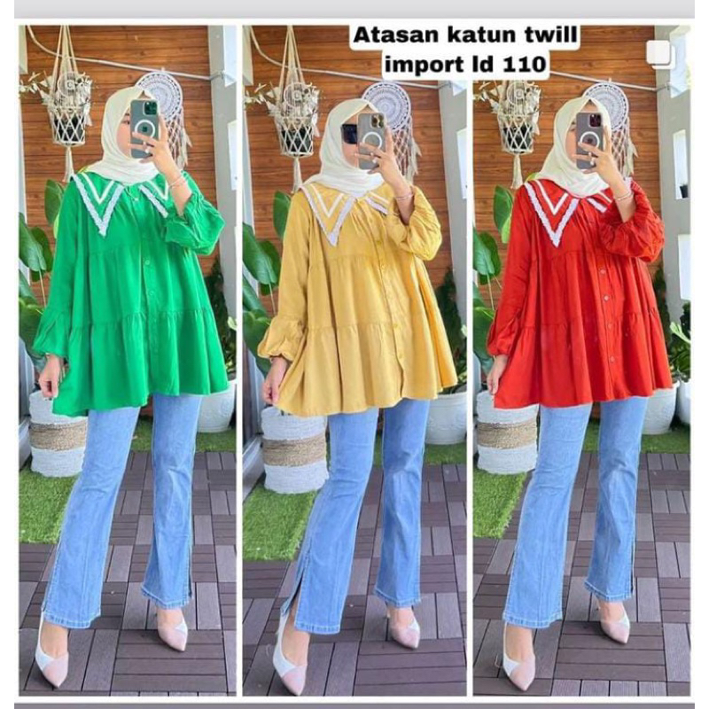 kemeja zara wanita kemeja katun zara premium