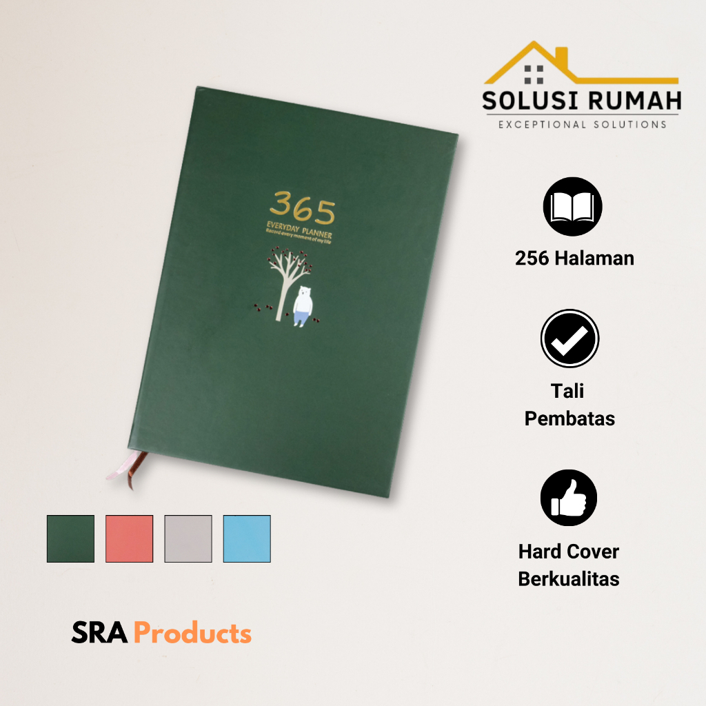 

Buku Agenda Diary 365 Hari Daily Journal Planner 2025 Hard Cover 128 Lembar