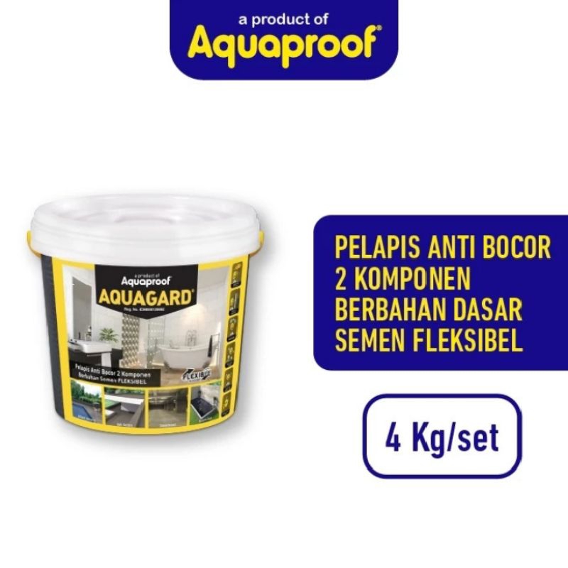 AquaGard Pelapis Anti Bocor Flexycoat / Flexy Coat Waterponding Cat Kolam Bak Mandi by Aquaproof Aqu