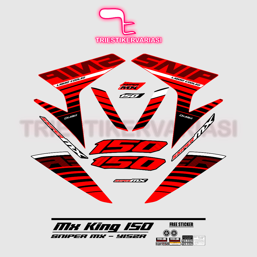 STIKER STRIPING  MX KING 150 GRAFIS VARIASI 060