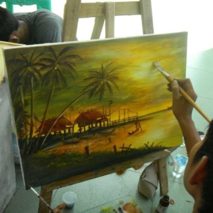 

Potongan Harga Kanvas Lukis Ukuran 4cmx6cm Cat Acrylic Kuas dan Palet Paket Lengkap