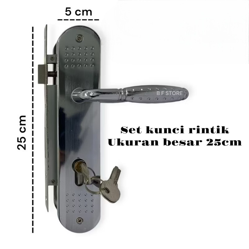 Set Kunci Rintik SN Ukuran Besar 25 cm / Gagang Kunci Engkolan Pintu