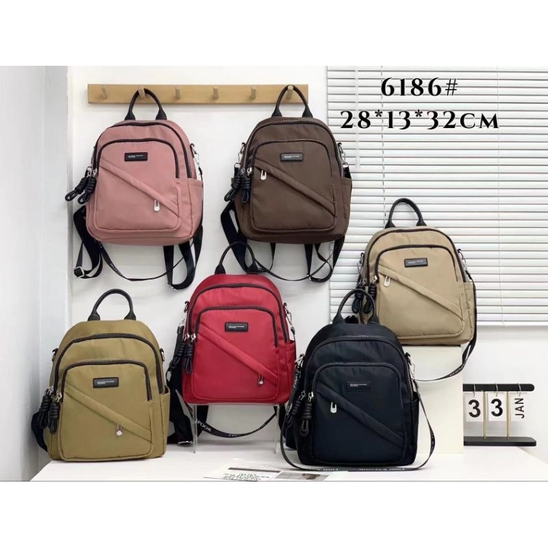 Ransel 2 in 1 bahan parasut kode 6186 t'Faustine