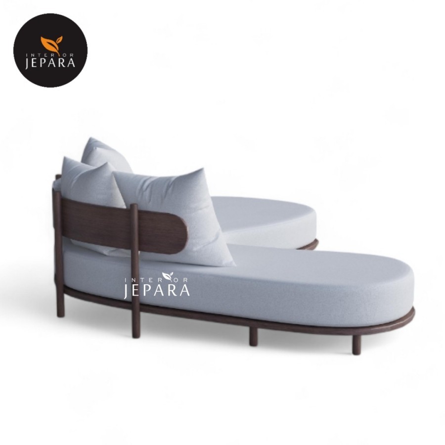 Sofa Bed Sofa Santai Rangka Kayu Jati