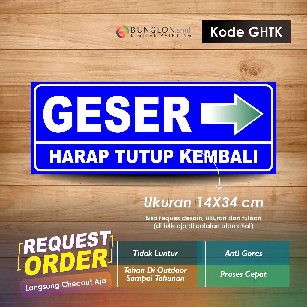 

STIKER GESER HARAP TUTUP KEMBALI + LAMINASI KODE GHTK MERAH