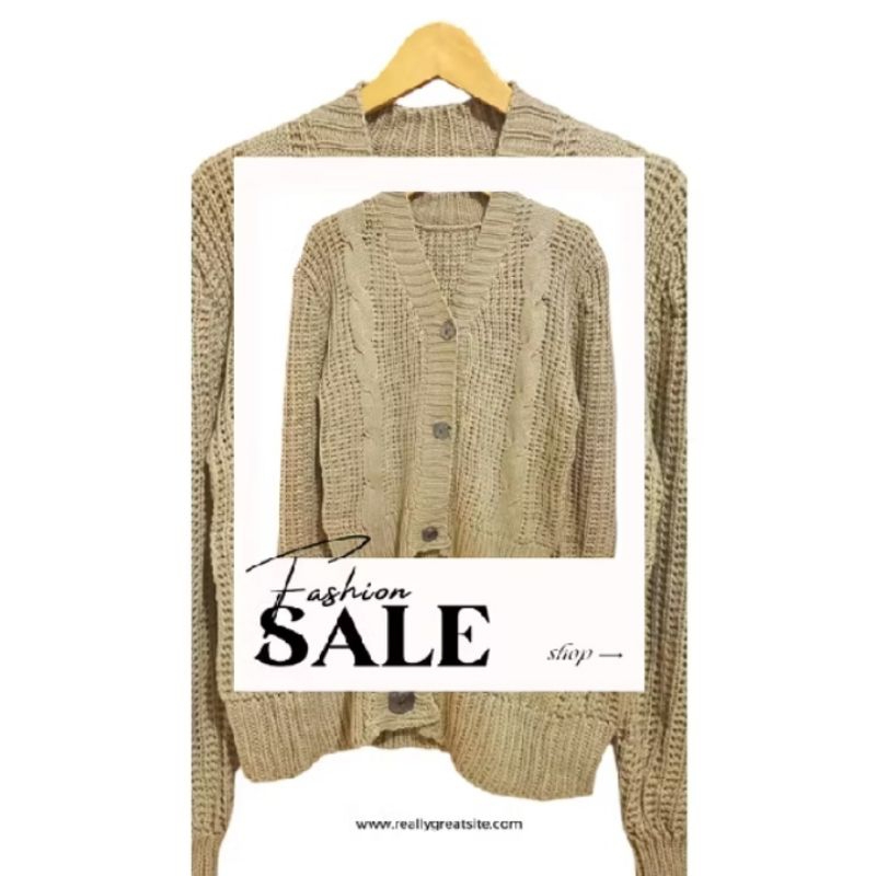 kardigan rajut cardigan cable premium tebal 3 get by nevla