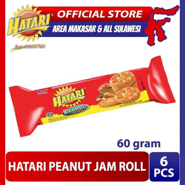 

Hatari Peanut Jam Roll 60 gram ( 6 Pcs ) - Banded