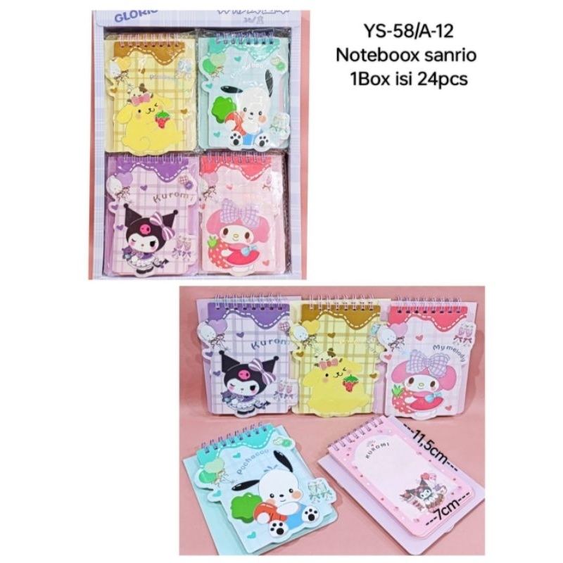 

1 BOX NOTEBOOK SANRIO TERBARU ISI 24