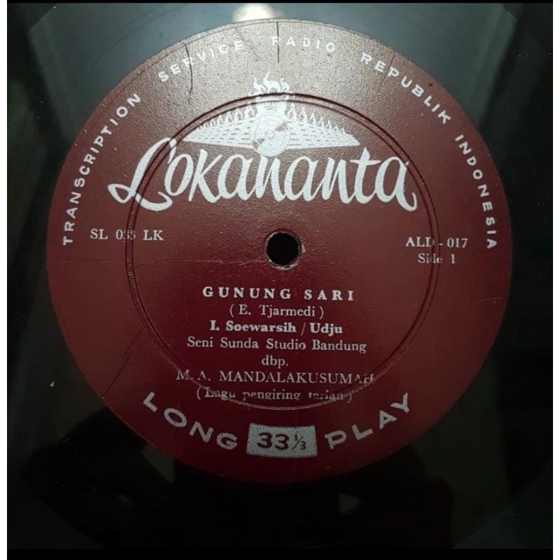 Vinyl Piringan Hitam 10 inch Lokananta J. Rokajah - Kawitan