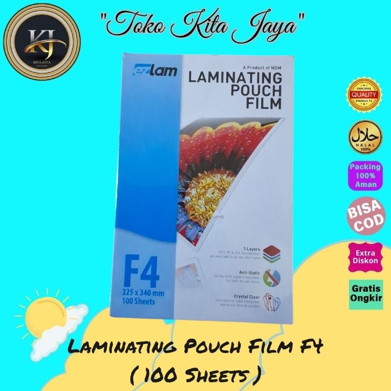 

Laminating Pouch Film F4 ( 100 sheets )