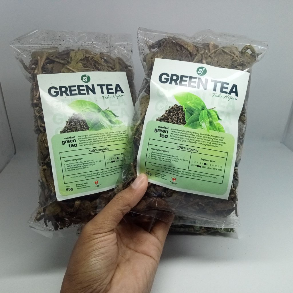 

Teh Herbal Hijau Asli 55gr Green Tea Premium Quality Daun Teh Hijau Kering Original Tanpa Campuran