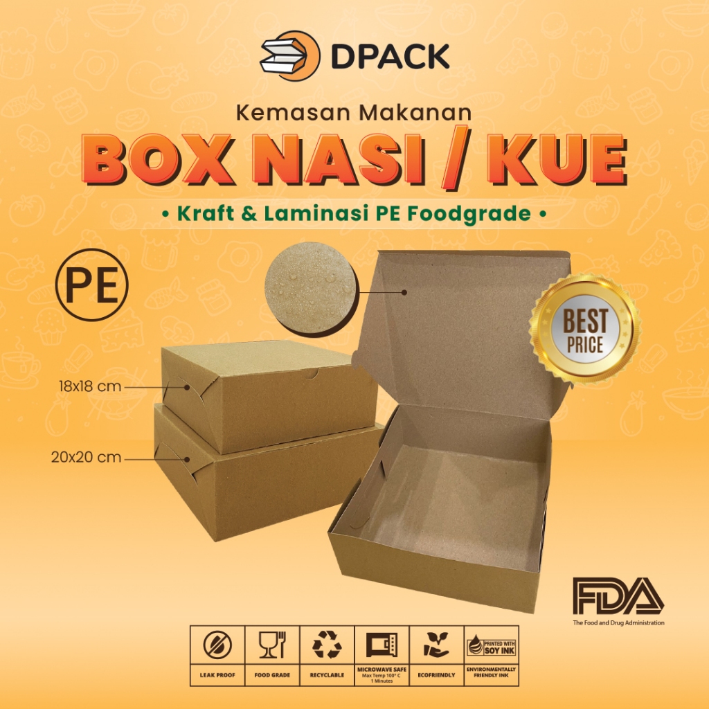 

Box 18x18 Laminasi | Dus Nasi 18x18 | Kotak Nasi | Box 18 x18 | Dus 18 x 18 | Box Kue Kraft