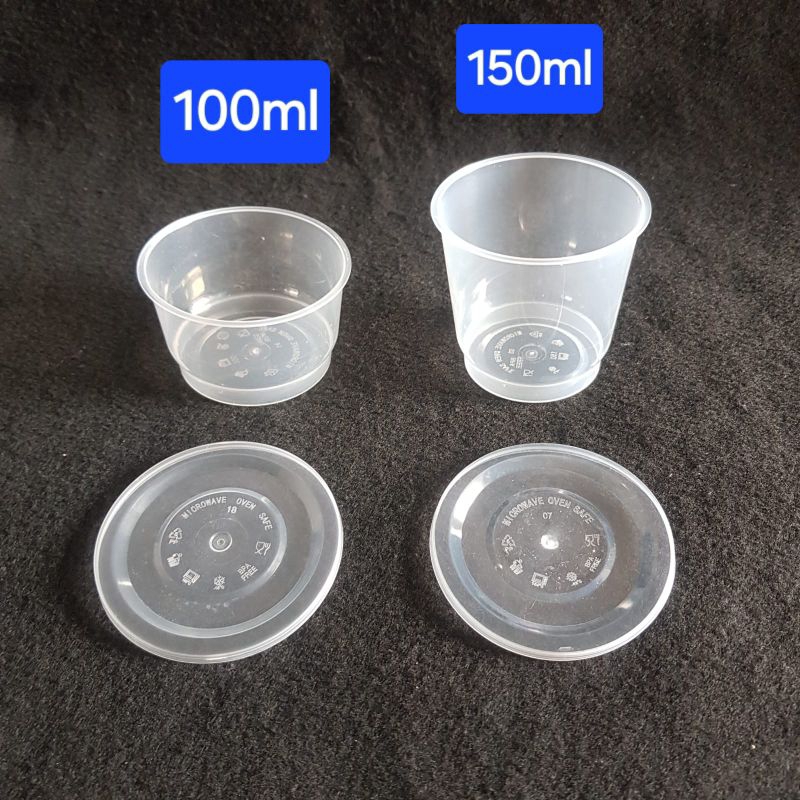 25pcs Cup Puding 100ml 150ml / Thinwall Cup Puding Hiba 100ml 150ml / Sauce Cup