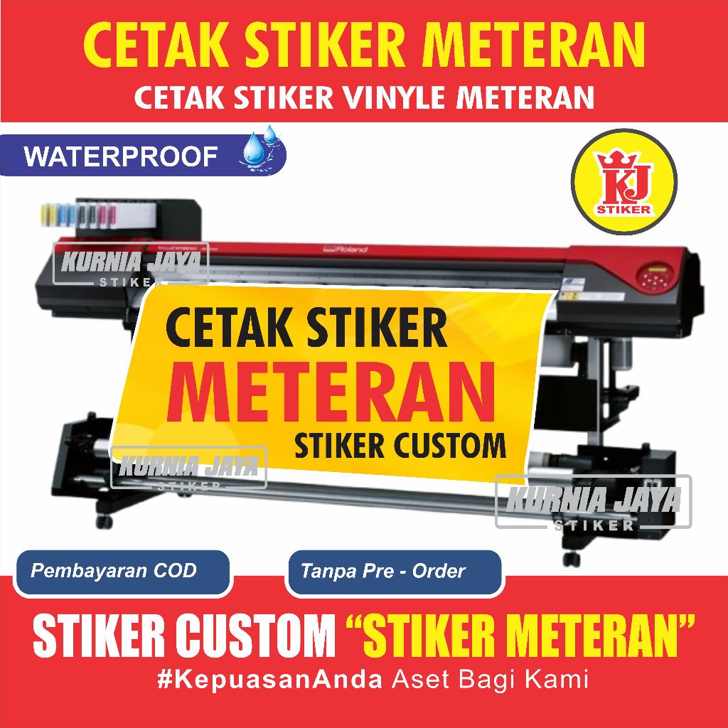 

KJ STIKER Promo Cetak Stiker Meteran Cetak Stiker Custom Meteran Cetak Stiker Meteran Termurah