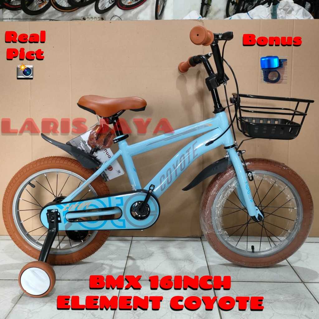 BONUS BELL SEPEDA ANAK BMX 16INCH ELEMENT COYOTE YOTEL XONE PASTEL KERANJANG BMX 16INCH ELEMENT COYO