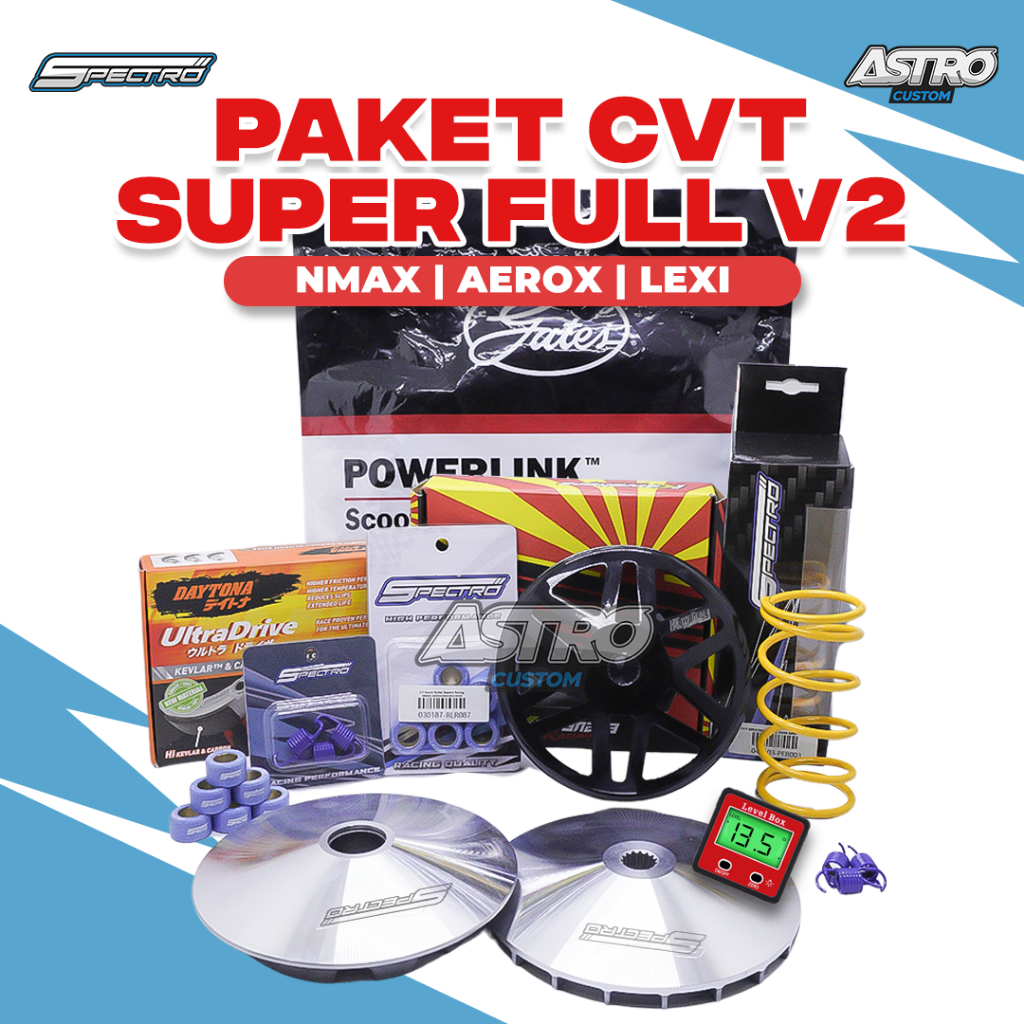 Super Full Upgrade V2 NMAX 155 AEROX 155 LEXI 125 CVT Mangkok Ganda Kawahara Kampas Vanbelt Spectro