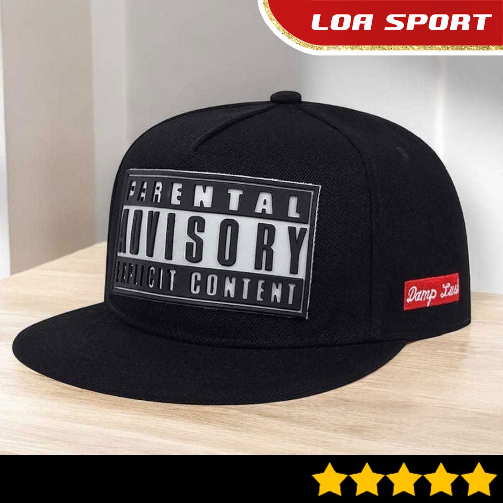 Topi Pria Snapback Hip-Hop Parental Advisory Explicit Content