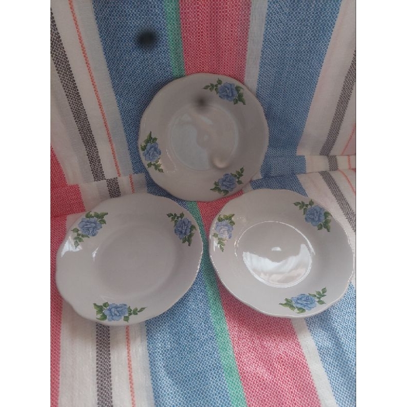 Piring keramik 8 inch/piring makan keramik/piring makan motif bunga