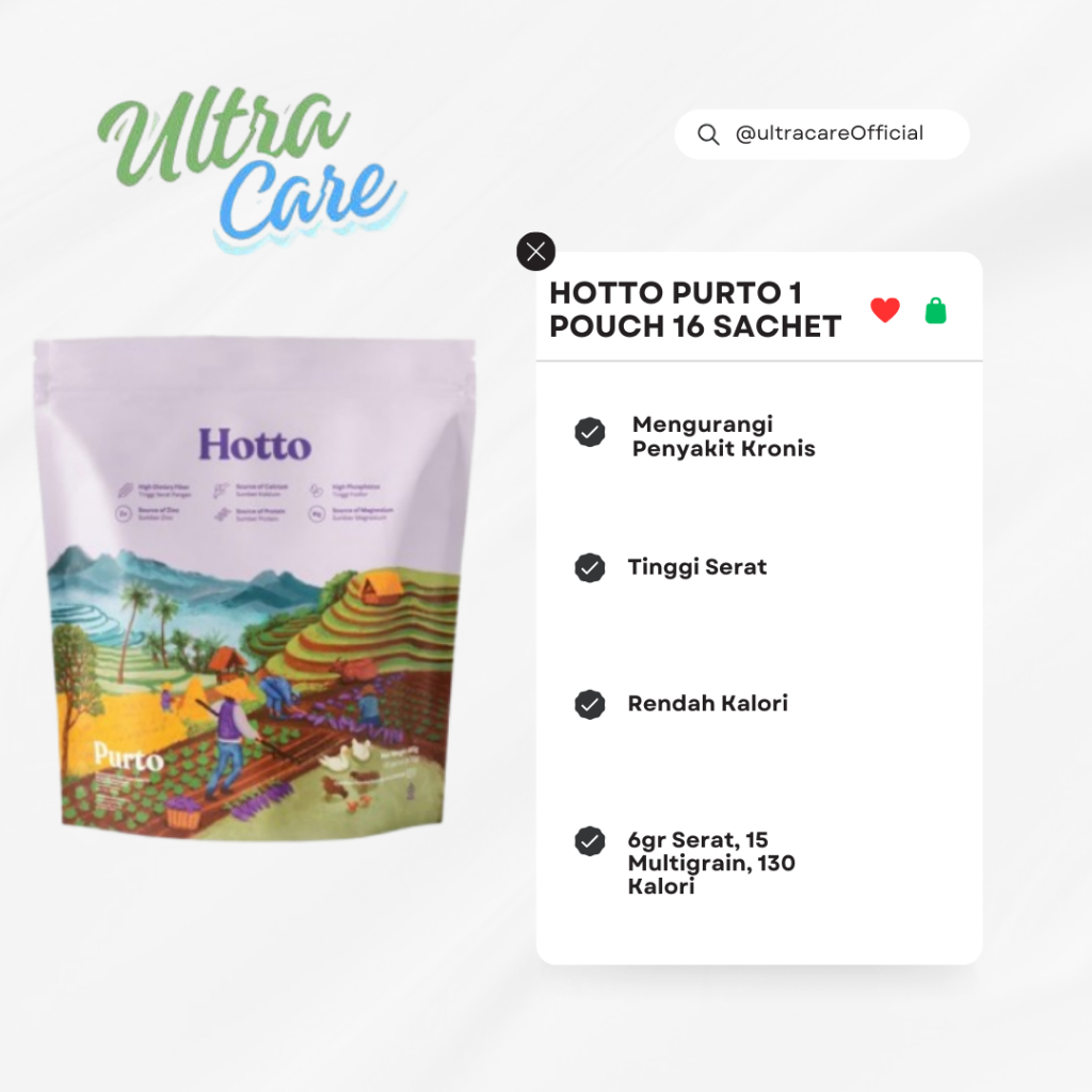 

HOTTO PURTO MULTIGRAIN WITH PURPLE POTATO 1 POUCH 16 SACHET